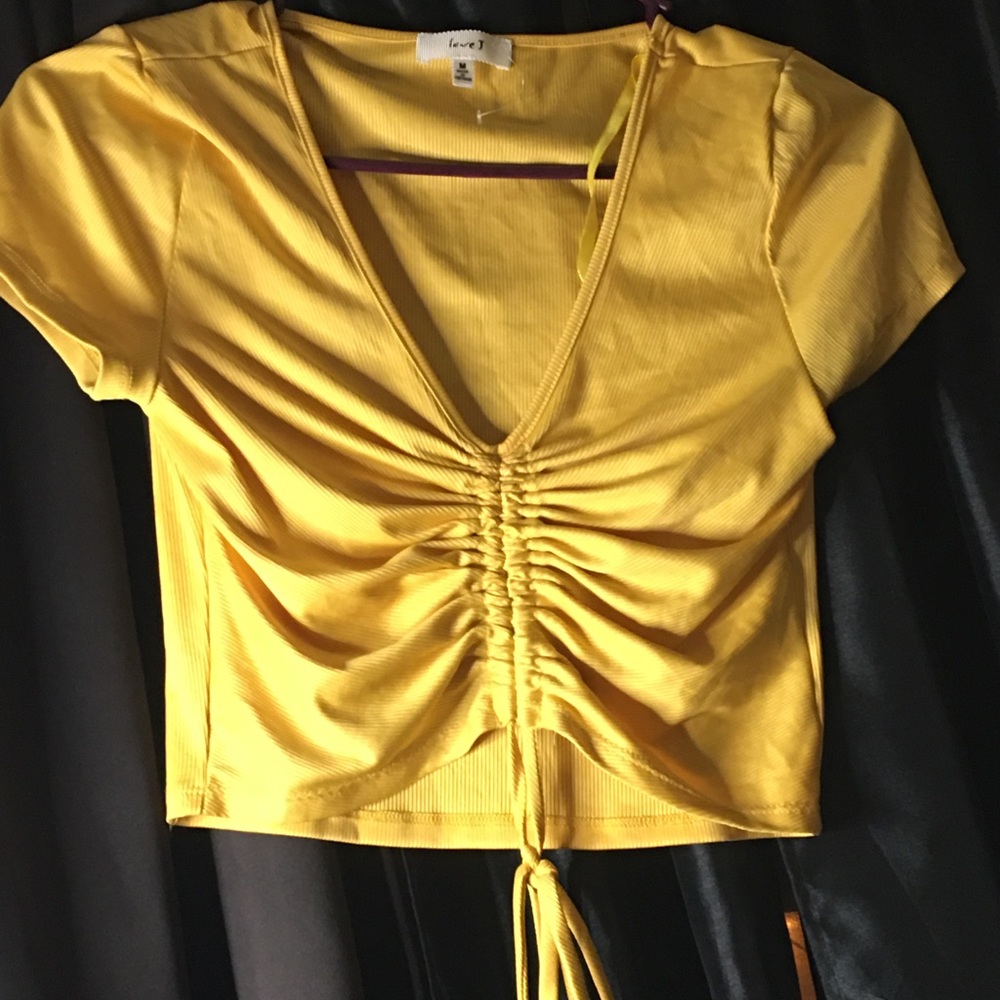 Yellow crop top